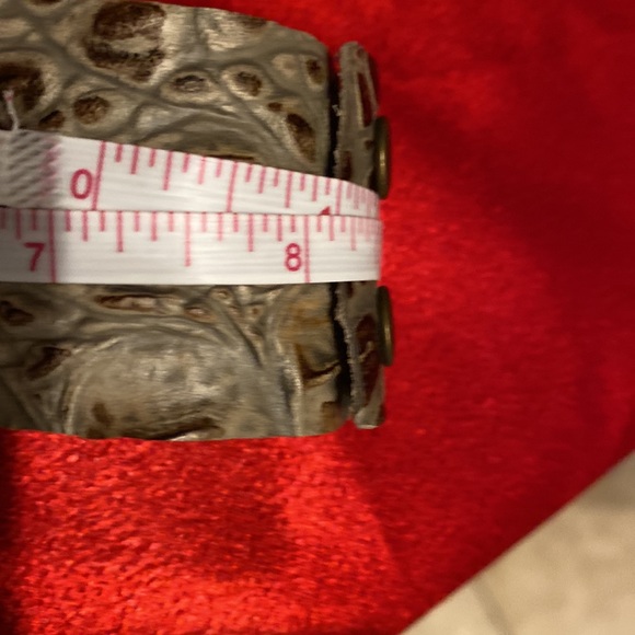 Made🇺🇸Croc Leather Cuff Bracelet - Picture 2 of 3